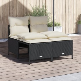 4-piece garden sofa set with black synthetic rattan cushions by vidaXL, Garden sets - Ref: Foro24-368371, Price: 172,41 €, Di...