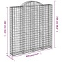 Gabion baskets 8 pcs arch shape iron 200x30x200/220 cm by vidaXL, Pots and planters - Ref: Foro24-3146221, Price: 922,81 €, D...