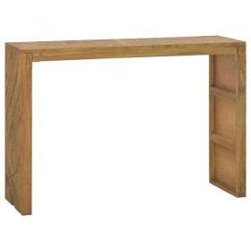 Solid teak wood console table 110x35x75 cm by vidaXL, Side tables - Ref: Foro24-326175, Price: 127,22 €, Discount: %