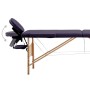 Klappbare Massageliege 2 Zonen Holz lila von vidaXL, Massageliegen - Ref: Foro24-110186, Preis: 151,65 €, Rabatt: %