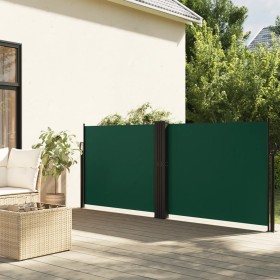 Dark green retractable side awning 140x1200 cm by vidaXL, Umbrellas - Ref: Foro24-4004815, Price: 135,34 €, Discount: %