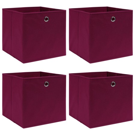 Storage boxes 4 pcs dark red fabric 32x32x32 cm by vidaXL, Storage baskets - Ref: Foro24-288341, Price: 25,56 €, Discount: %