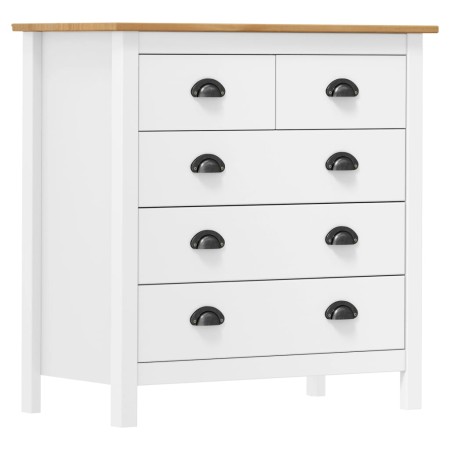 Hill Nachttisch aus massivem weißem Kiefernholz 79x40x80 cm von vidaXL, Sideboards - Ref: Foro24-288918, Preis: 118,99 €, Rab...