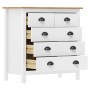 Hill bedside table solid white pine wood 79x40x80 cm by vidaXL, Sideboards - Ref: Foro24-288918, Price: 112,00 €, Discount: %