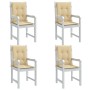 Cojines silla respaldo bajo 4 ud tela beige melange 100x50x4 cm de vidaXL, Cojines para sillas y sofás - Ref: Foro24-4002455,...