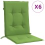 Low back chair cushions 6 units green melange fabric 100x50x4 cm by vidaXL, Cushions for chairs and sofas - Ref: Foro24-40024...