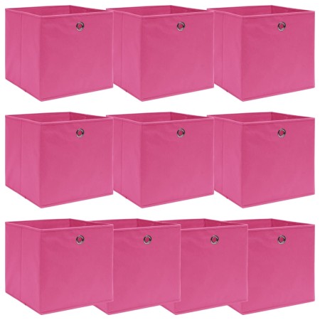 Aufbewahrungsboxen 10 Stück rosa Stoff 32x32x32 cm von vidaXL, Aufbewahrungskörbe - Ref: Foro24-288347, Preis: 49,92 €, Rabat...