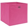 Aufbewahrungsboxen 10 Stück rosa Stoff 32x32x32 cm von vidaXL, Aufbewahrungskörbe - Ref: Foro24-288347, Preis: 49,92 €, Rabat...