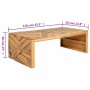 Mesa de centro madera maciza de teca erosionada 110x35x38 cm de vidaXL, Mesas de centro - Ref: Foro24-326174, Precio: 112,97 ...