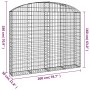 Cesta gaviones forma arco hierro galvanizado 200x30x160/180 cm de vidaXL, Maceteros y jardineras - Ref: Foro24-153468, Precio...