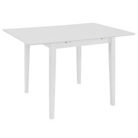 Extendable white MDF dining table (80-120)x80x74 cm by vidaXL, Kitchen and dining tables - Ref: Foro24-247626, Price: 211,71 ...