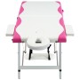 Folding massage table 2 zones white and pink aluminum by vidaXL, massage tables - Ref: Foro24-110234, Price: 143,31 €, Discou...