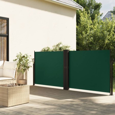 Toldo lateral retráctil verde oscuro 140x600 cm de vidaXL, Sombrillas - Ref: Foro24-4004620, Precio: 126,38 €, Descuento: %