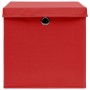 Storage boxes with lids 4 pcs red fabric 32x32x32 cm by vidaXL, Storage baskets - Ref: Foro24-288362, Price: 28,39 €, Discoun...