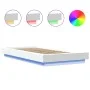 Weißer Bettrahmen aus Holzwerkstoff mit LED 90x200 cm von vidaXL, Betten und Lattenroste - Ref: Foro24-3281119, Preis: 159,47...