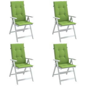 High back chair cushions 4 pcs green melange fabric 120x50x4cm by vidaXL, Cushions for chairs and sofas - Ref: Foro24-4002428...