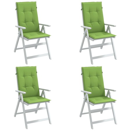 High back chair cushions 4 pcs green melange fabric 120x50x4cm by vidaXL, Cushions for chairs and sofas - Ref: Foro24-4002428...