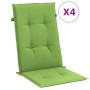 High back chair cushions 4 pcs green melange fabric 120x50x4cm by vidaXL, Cushions for chairs and sofas - Ref: Foro24-4002428...