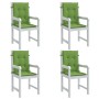 Cojines silla respaldo bajo 4 ud tela verde melange 100x50x4 cm de vidaXL, Cojines para sillas y sofás - Ref: Foro24-4002461,...