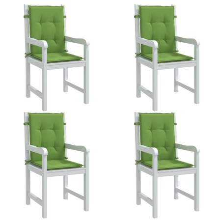 Cojines silla respaldo bajo 4 ud tela verde melange 100x50x4 cm de vidaXL, Cojines para sillas y sofás - Ref: Foro24-4002461,...