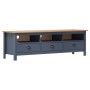 Hill TV cabinet solid gray pine wood 158x40x47 cm by vidaXL, TV Furniture - Ref: Foro24-288929, Price: 141,09 €, Discount: %