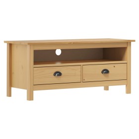 Hill TV cabinet solid pine wood honey brown 110x40x47 cm by vidaXL, TV Furniture - Ref: Foro24-288923, Price: 89,92 €, Discou...