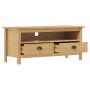 Hill TV-Schrank aus massivem Kiefernholz, honigbraun, 110 x 40 x 47 cm von vidaXL, TV-Möbel - Ref: Foro24-288923, Preis: 89,9...