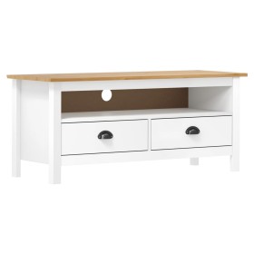 Mueble de TV Hill madera maciza de pino blanco 110x40x47 cm de vidaXL, Muebles TV - Ref: Foro24-288926, Precio: 94,67 €, Desc...