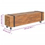 Solid teak wood TV cabinet 110x30x32.5 cm by vidaXL, TV Furniture - Ref: Foro24-326173, Price: 91,58 €, Discount: %