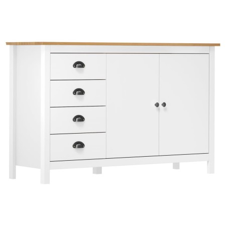 Hill Nachttisch aus massivem weißem Kiefernholz 130x40x80 cm von vidaXL, Sideboards - Ref: Foro24-288934, Preis: 205,55 €, Ra...