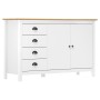 Hill Nachttisch aus massivem weißem Kiefernholz 130x40x80 cm von vidaXL, Sideboards - Ref: Foro24-288934, Preis: 186,61 €, Ra...