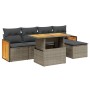 Set de muebles de jardín 6 pzas y cojines ratán sintético gris de vidaXL, Conjuntos de jardín - Ref: Foro24-3273937, Precio: ...