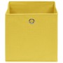 Storage boxes 10 pcs yellow fabric 32x32x32 cm by vidaXL, Storage baskets - Ref: Foro24-288367, Price: 49,92 €, Discount: %