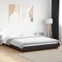 Bed frame with LED lights black engineered wood 150x200cm by vidaXL, Beds and slatted bases - Ref: Foro24-3281092, Price: 206...