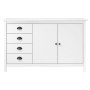 Hill bedside table solid white pine wood 130x40x80 cm by vidaXL, Sideboards - Ref: Foro24-288932, Price: 177,53 €, Discount: %