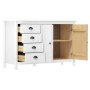 Hill bedside table solid white pine wood 130x40x80 cm by vidaXL, Sideboards - Ref: Foro24-288932, Price: 177,53 €, Discount: %