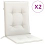 Low back chair cushions 2 units cream melange fabric 100x50x4 cm by vidaXL, Cushions for chairs and sofas - Ref: Foro24-40024...