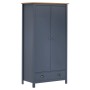 Hill 2-door wardrobe solid gray pine wood 89x50x170cm by vidaXL, Wardrobes - Ref: Foro24-288949, Price: 417,90 €, Discount: %