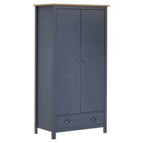 Hill 2-door wardrobe solid gray pine wood 89x50x170cm by vidaXL, Wardrobes - Ref: Foro24-288949, Price: 280,99 €, Discount: %