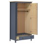 Hill 2-door wardrobe solid gray pine wood 89x50x170cm by vidaXL, Wardrobes - Ref: Foro24-288949, Price: 417,90 €, Discount: %