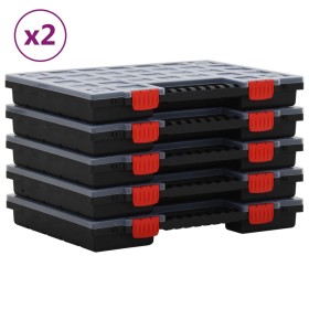 Accessory boxes 10 units polypropylene 40x30x5 cm by vidaXL, Toolboxes - Ref: Foro24-3106444, Price: 94,99 €, Discount: %