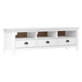 TV-Schrank Hill aus massivem weißem Kiefernholz, 158 x 40 x 47 cm von vidaXL, TV-Möbel - Ref: Foro24-288928, Preis: 112,74 €,...