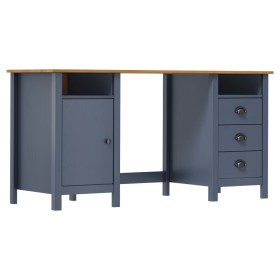 Hill Range desk gray pine wood 150x50x74 cm by vidaXL, Desks - Ref: Foro24-289001, Price: 181,02 €, Discount: %