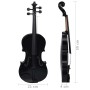 Komplettes Violinset mit Bogen und Kinnhalter Schwarz 4/4 von vidaXL, Violinen - Ref: Foro24-70143, Preis: 87,69 €, Rabatt: %