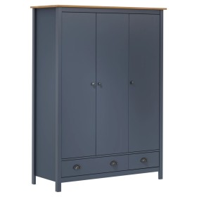 Hill Range 3-door wardrobe gray pine wood 127x50x170cm by vidaXL, Wardrobes - Ref: Foro24-288953, Price: 461,28 €, Discount: %