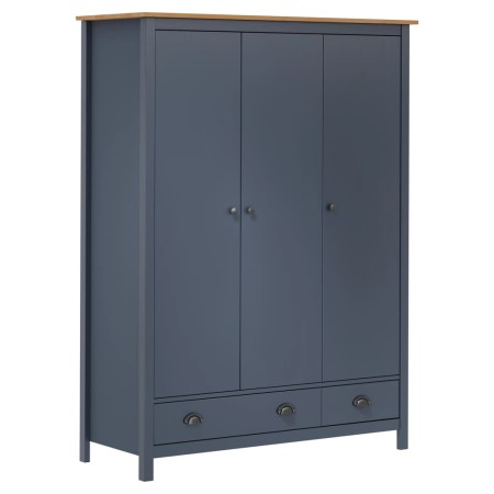 Hill Range 3-door wardrobe gray pine wood 127x50x170cm by vidaXL, Wardrobes - Ref: Foro24-288953, Price: 433,57 €, Discount: %