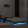 Estructura de cama con luces LED madera roble Sonoma 90x200 cm de vidaXL, Camas y somieres - Ref: Foro24-3281121, Precio: 150...