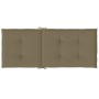 Cojines silla respaldo alto 6 uds tela taupe melange 120x50x4cm de vidaXL, Cojines para sillas y sofás - Ref: Foro24-4002438,...