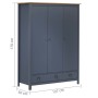 Hill Range 3-door wardrobe gray pine wood 127x50x170cm by vidaXL, Wardrobes - Ref: Foro24-288953, Price: 433,57 €, Discount: %