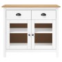 Hill Nachttisch aus massivem weißem Kiefernholz 90x40x80 cm von vidaXL, Sideboards - Ref: Foro24-288942, Preis: 135,62 €, Rab...